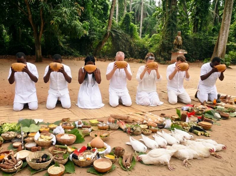 Cérémonie Vodun traditionnelle pour la prospérité et la richesse célébrée au Bénin